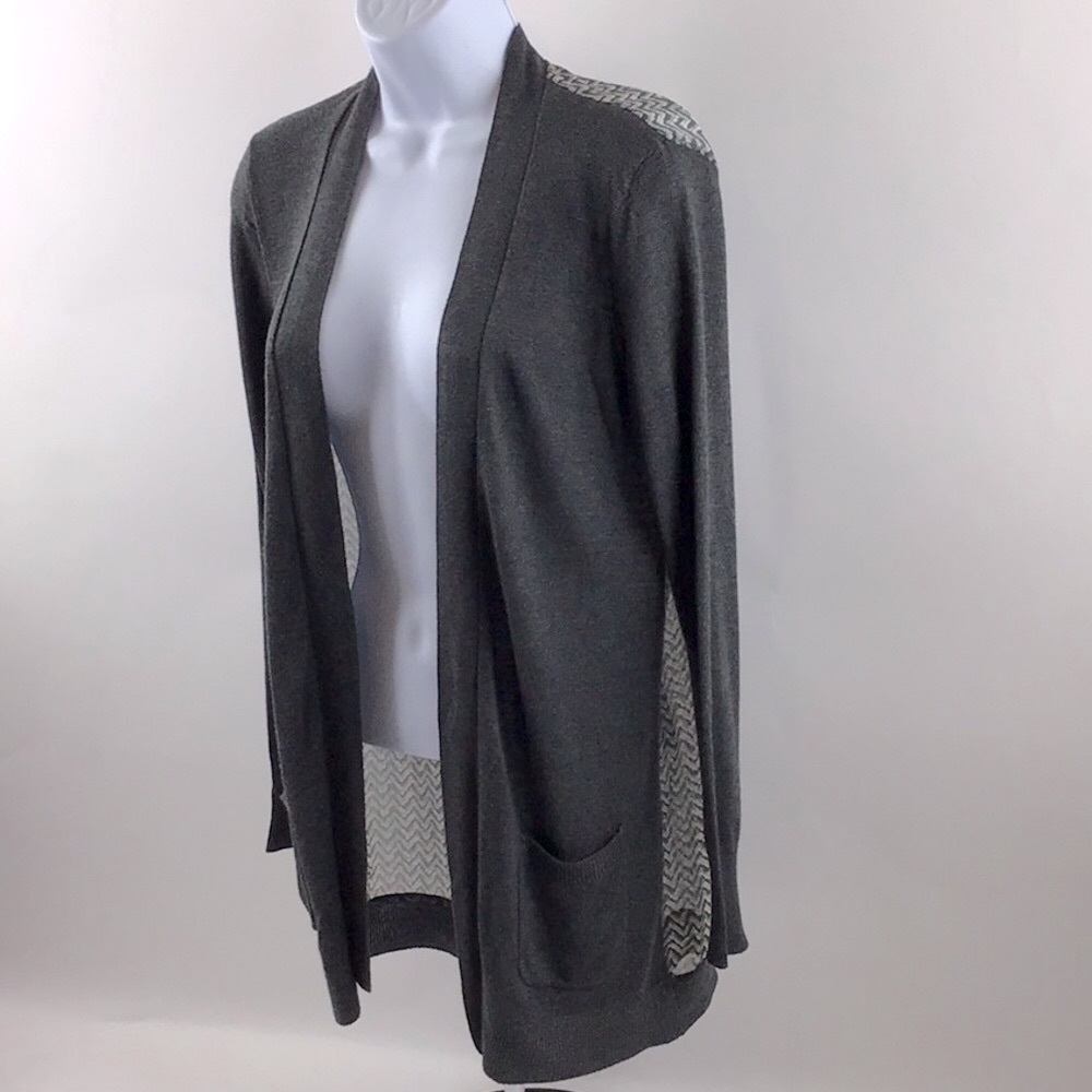 89TH & MADISON | Sheer Back Open Front Cardigan